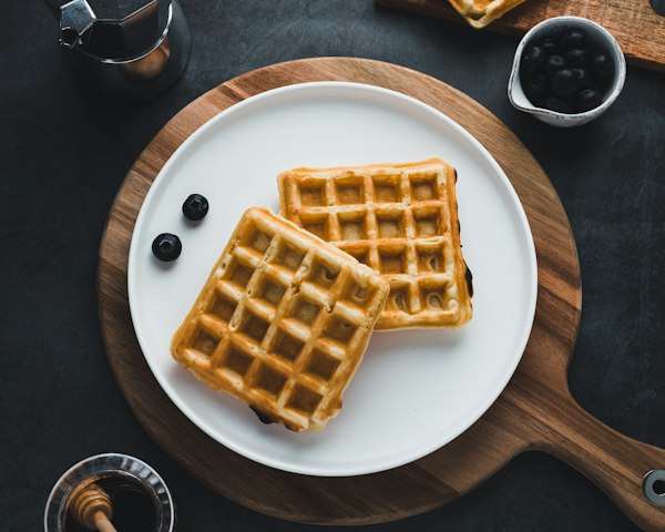 Artisan Waffles with Fresh Berries